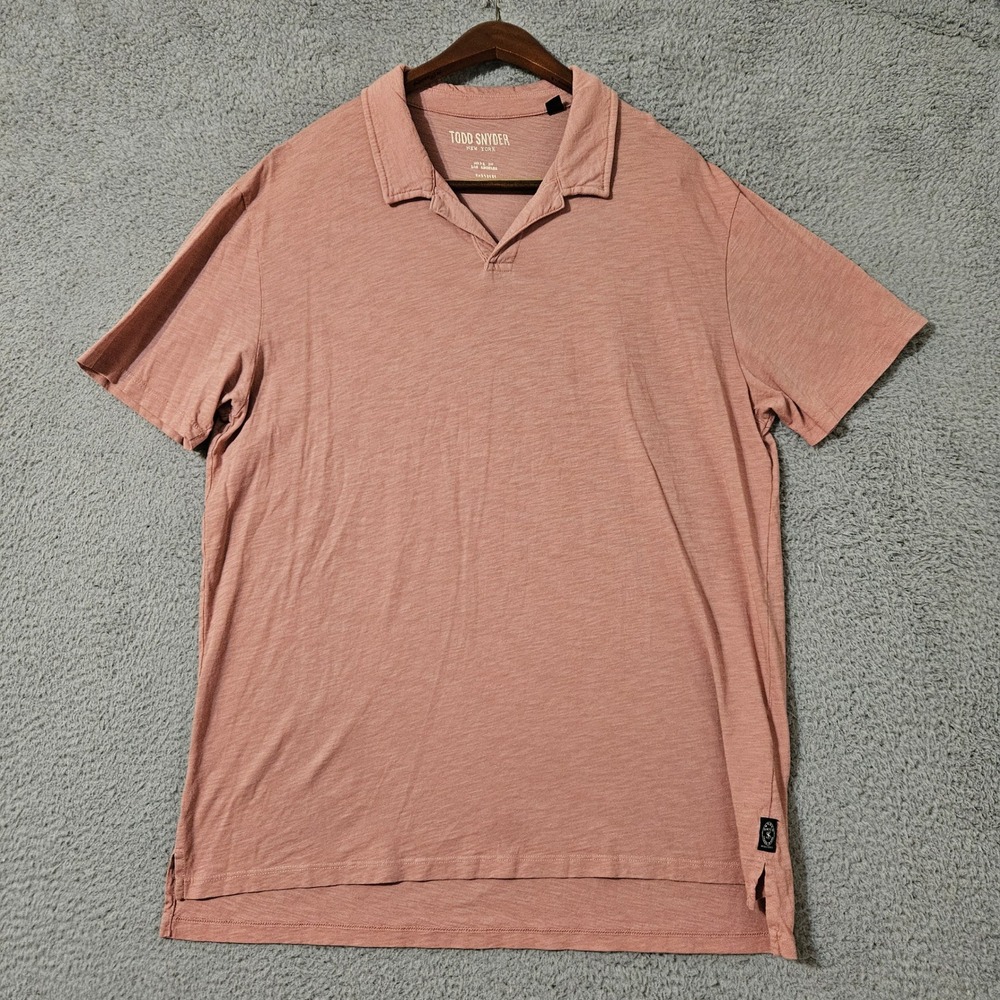 Todd Snyder Shirt Mens 2XL Pink Cotton Golf Polo Classic Business Preppy Modern